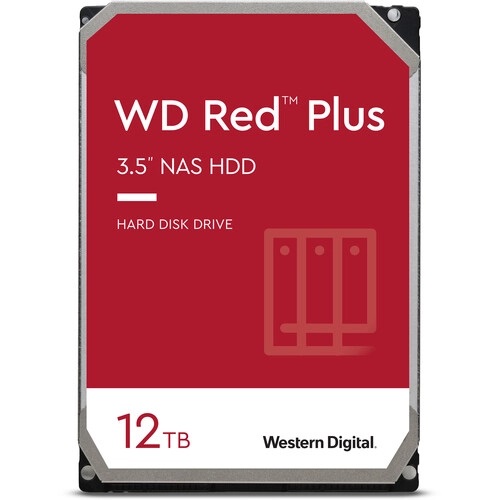 WD 12TB Red Plus 5400 rpm SATA III 3.5" Internal NAS HDD